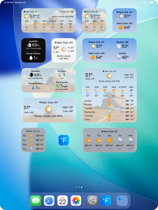 Forecast Bar Widgets